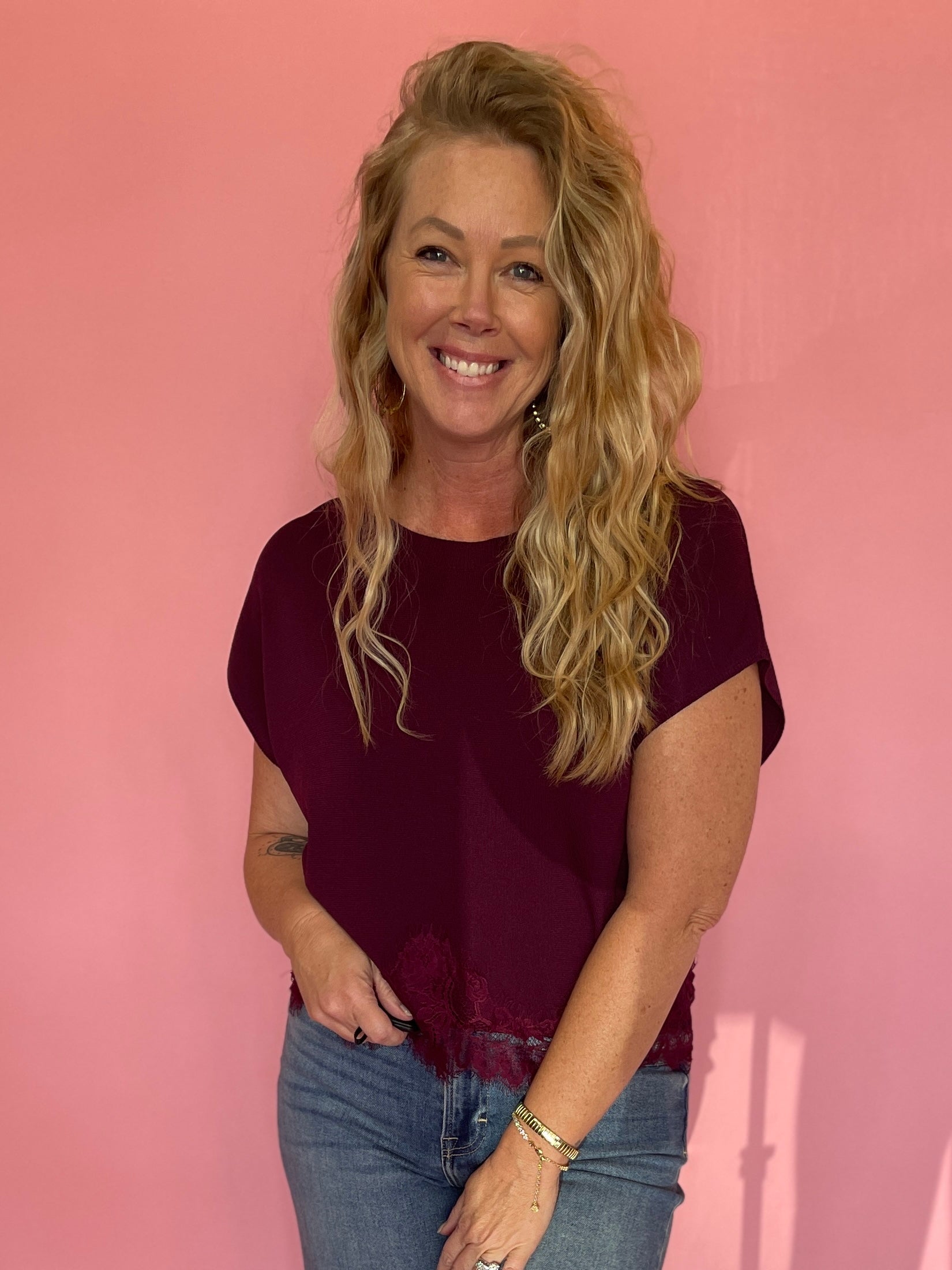 Berry Nice Top in Burgundy