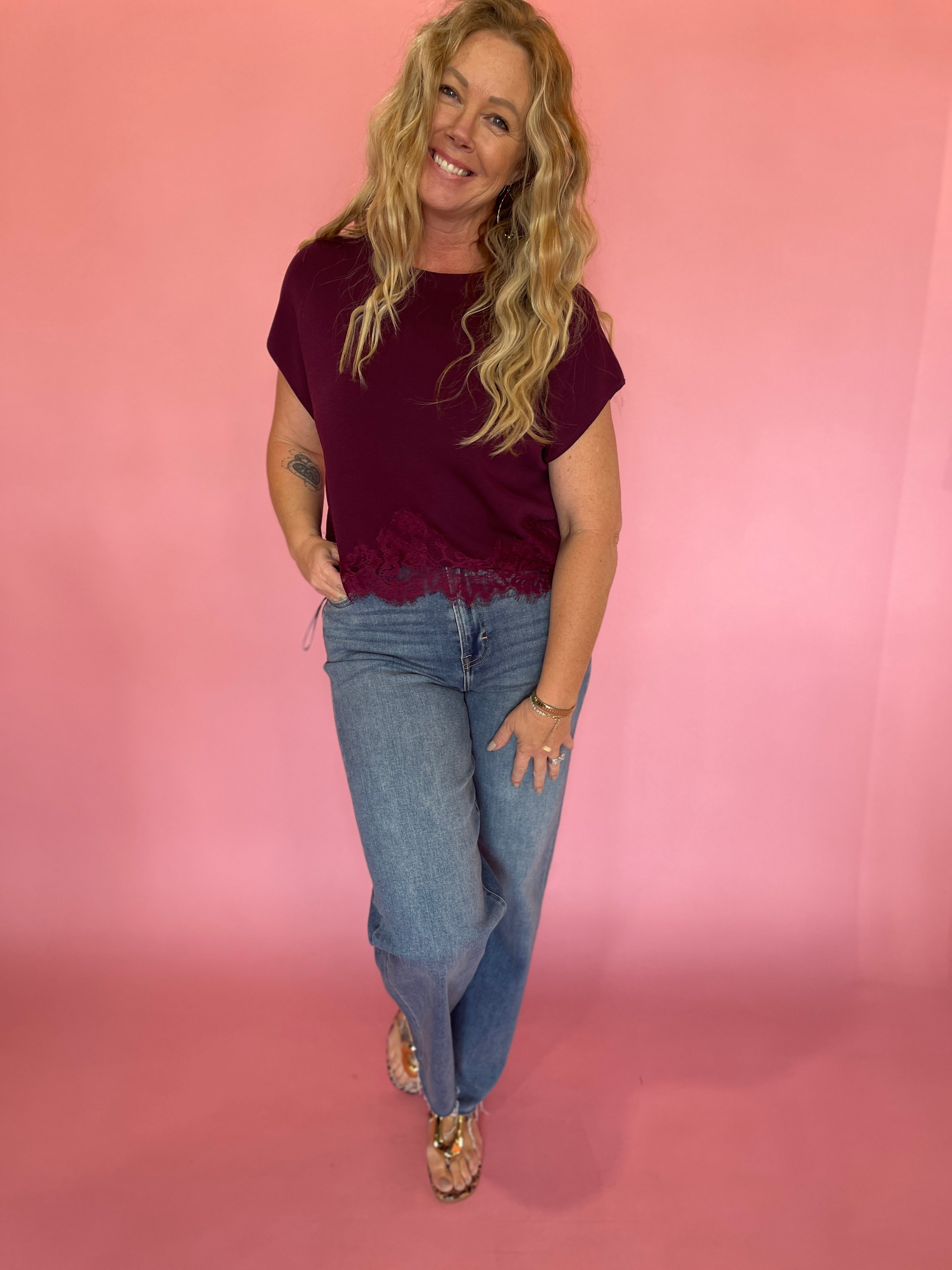 Berry Nice Top in Burgundy