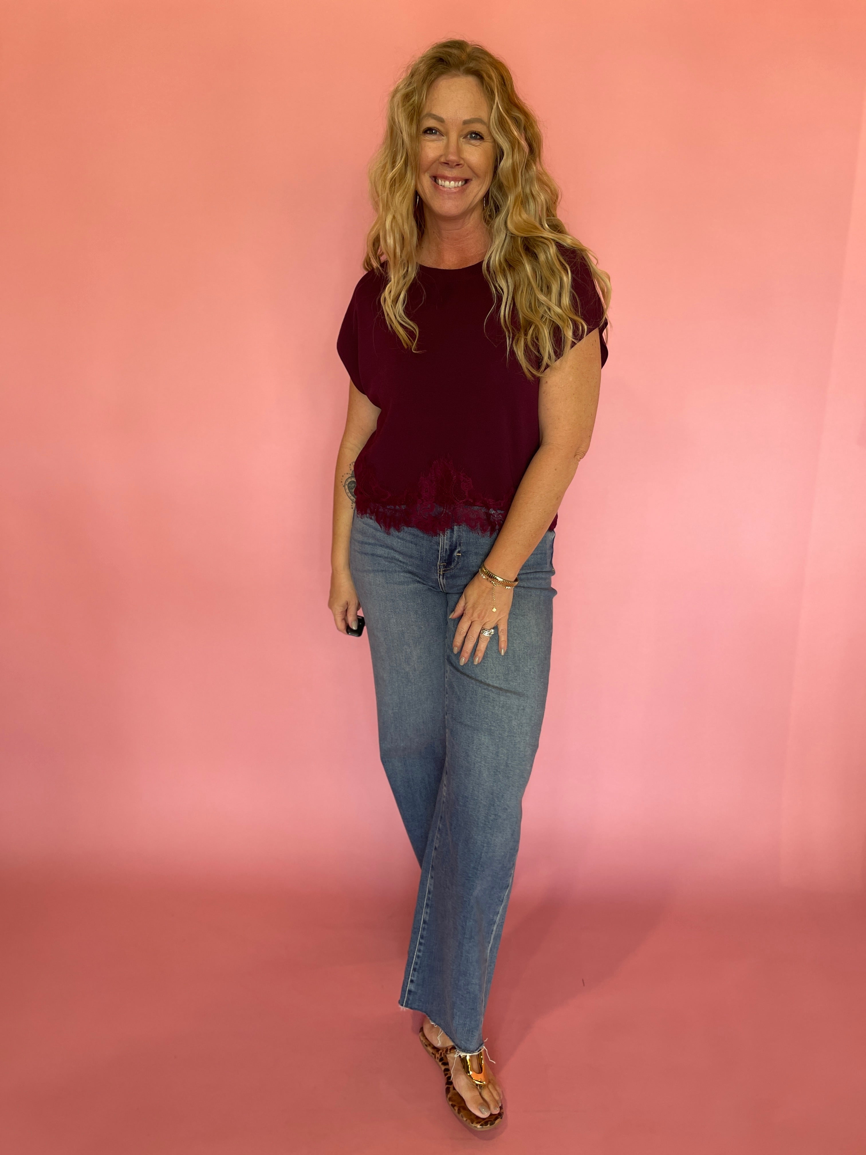Berry Nice Top in Burgundy