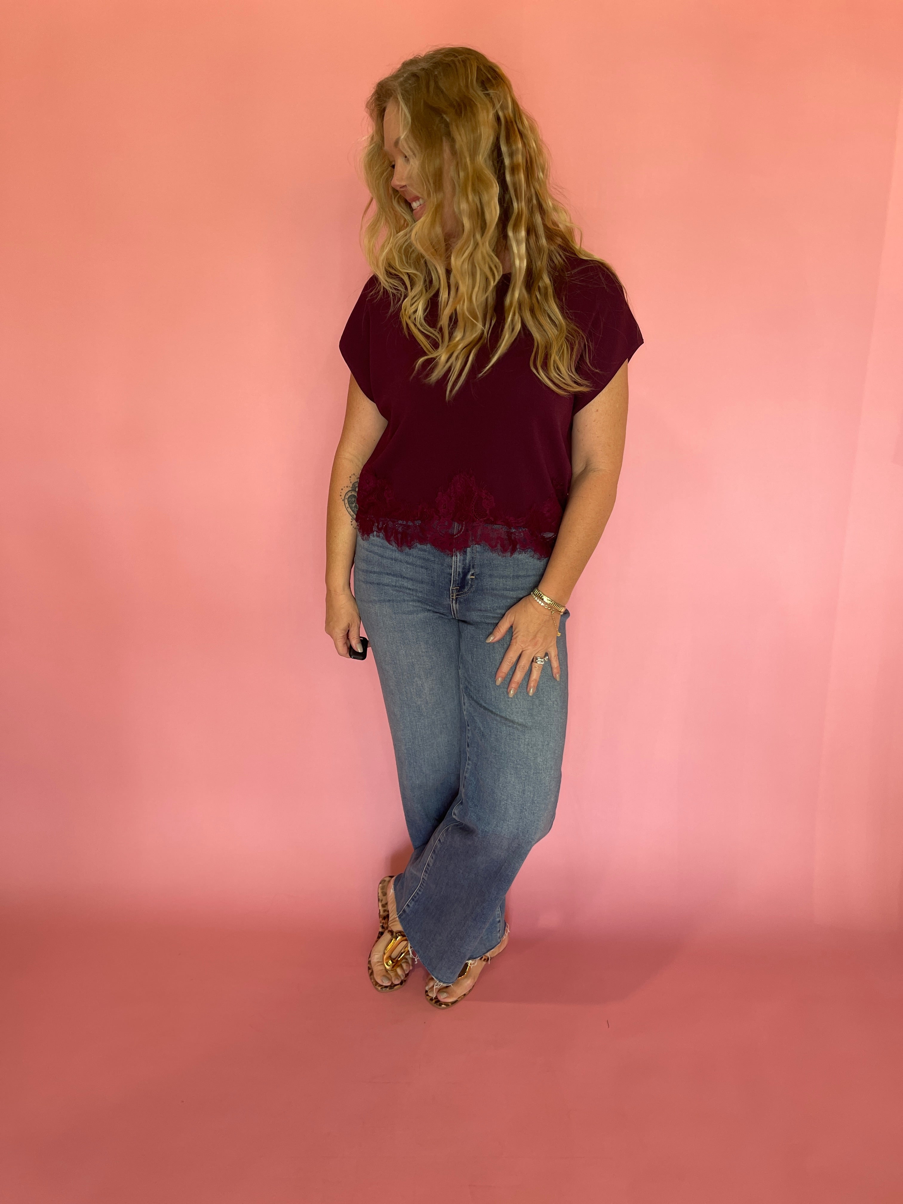 Berry Nice Top in Burgundy