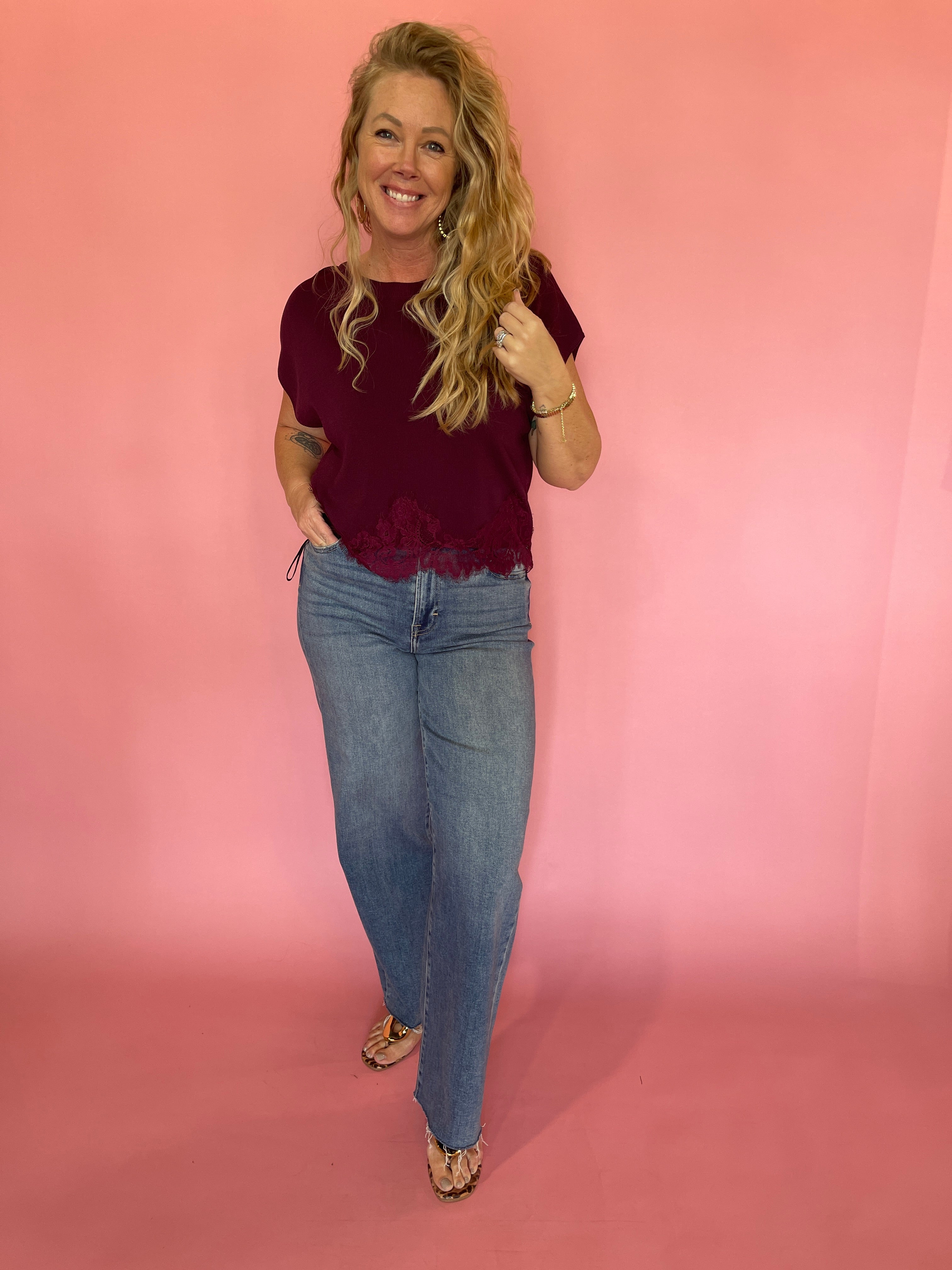 Berry Nice Top in Burgundy