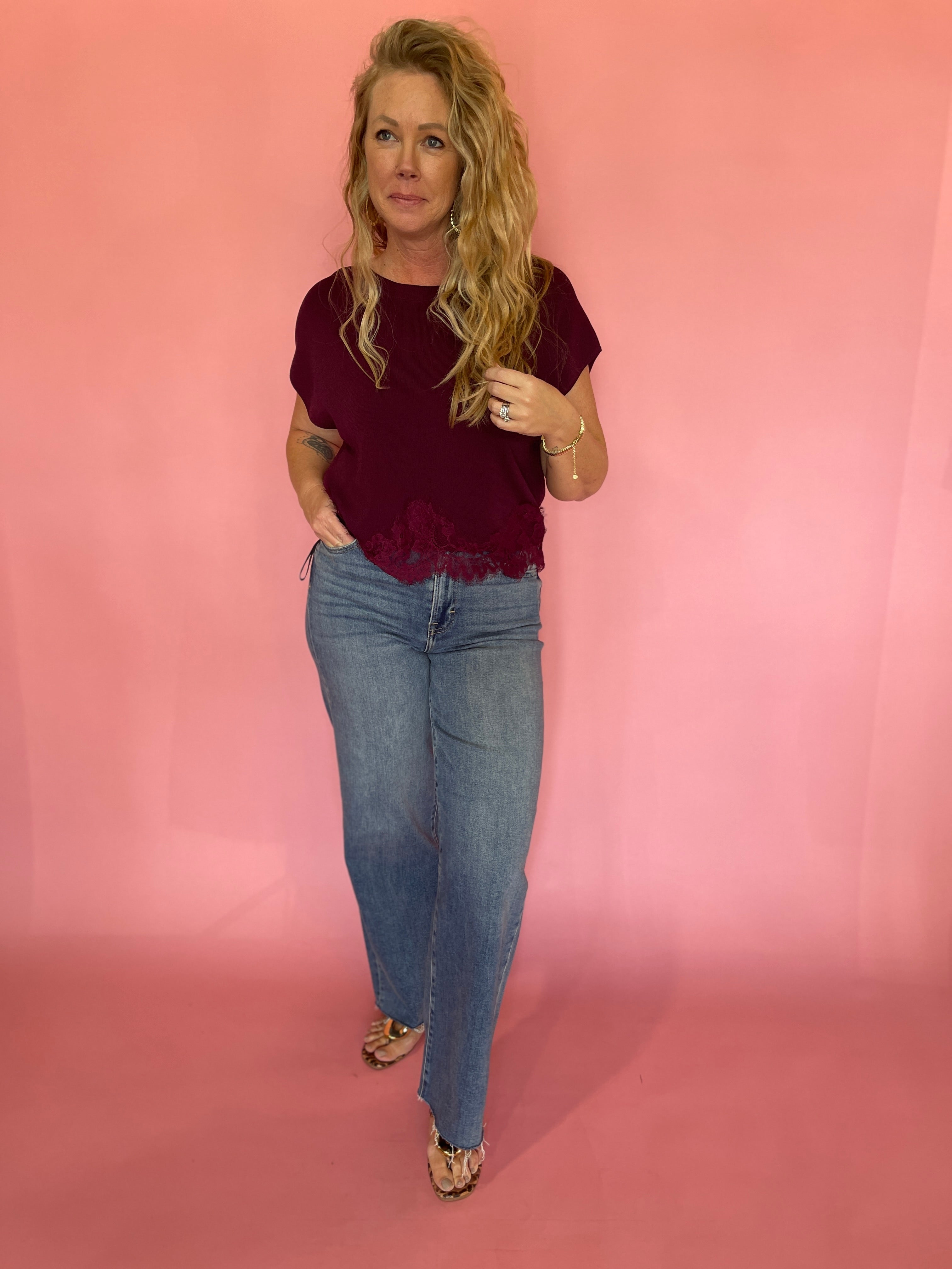 Berry Nice Top in Burgundy