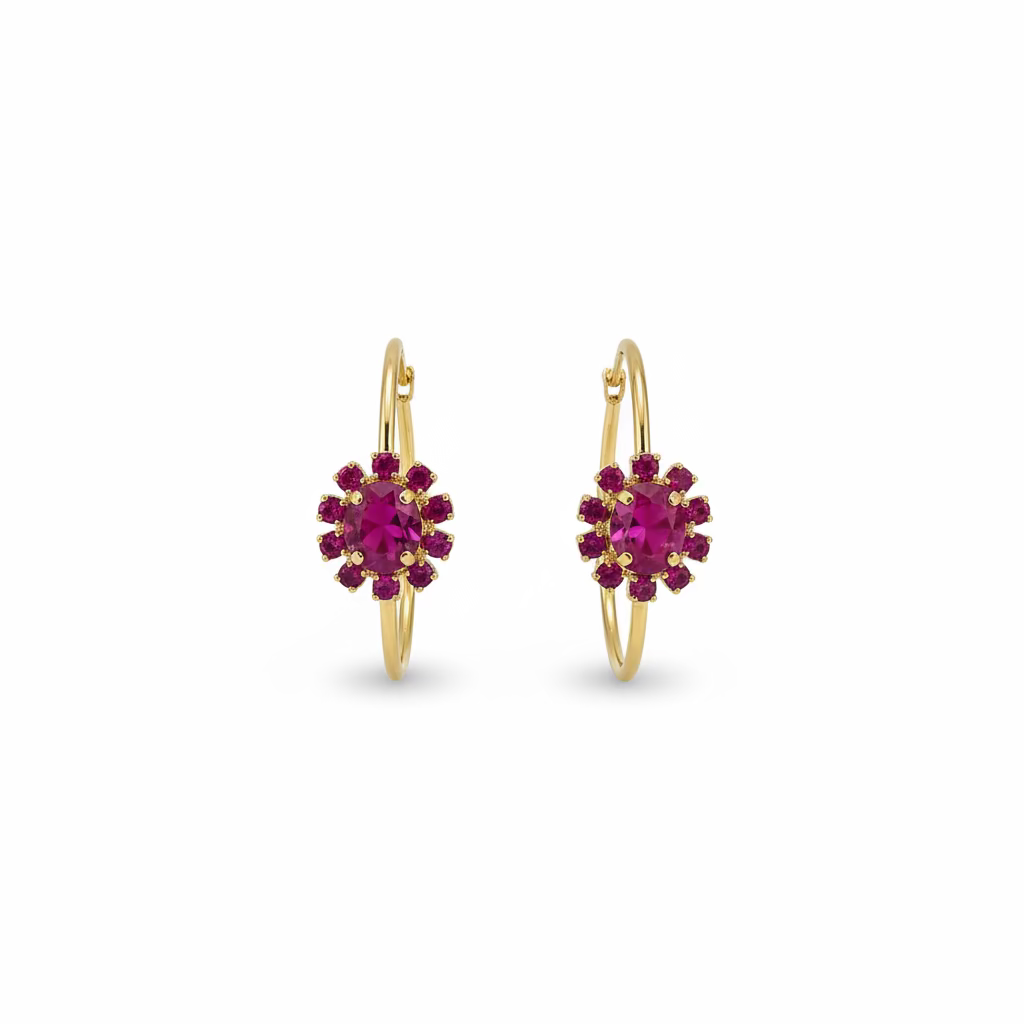 Bianca Hoop Earrings in Electrics Tova