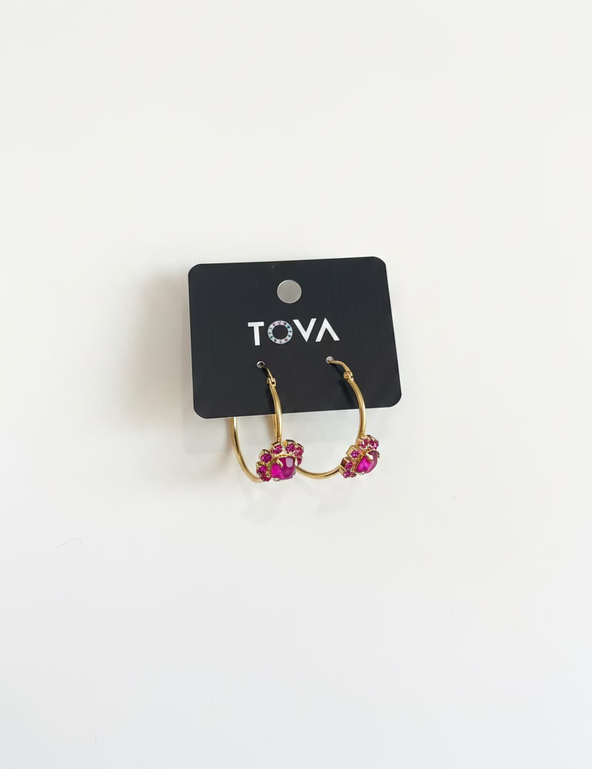 Bianca Hoop Earrings in Electrics Tova