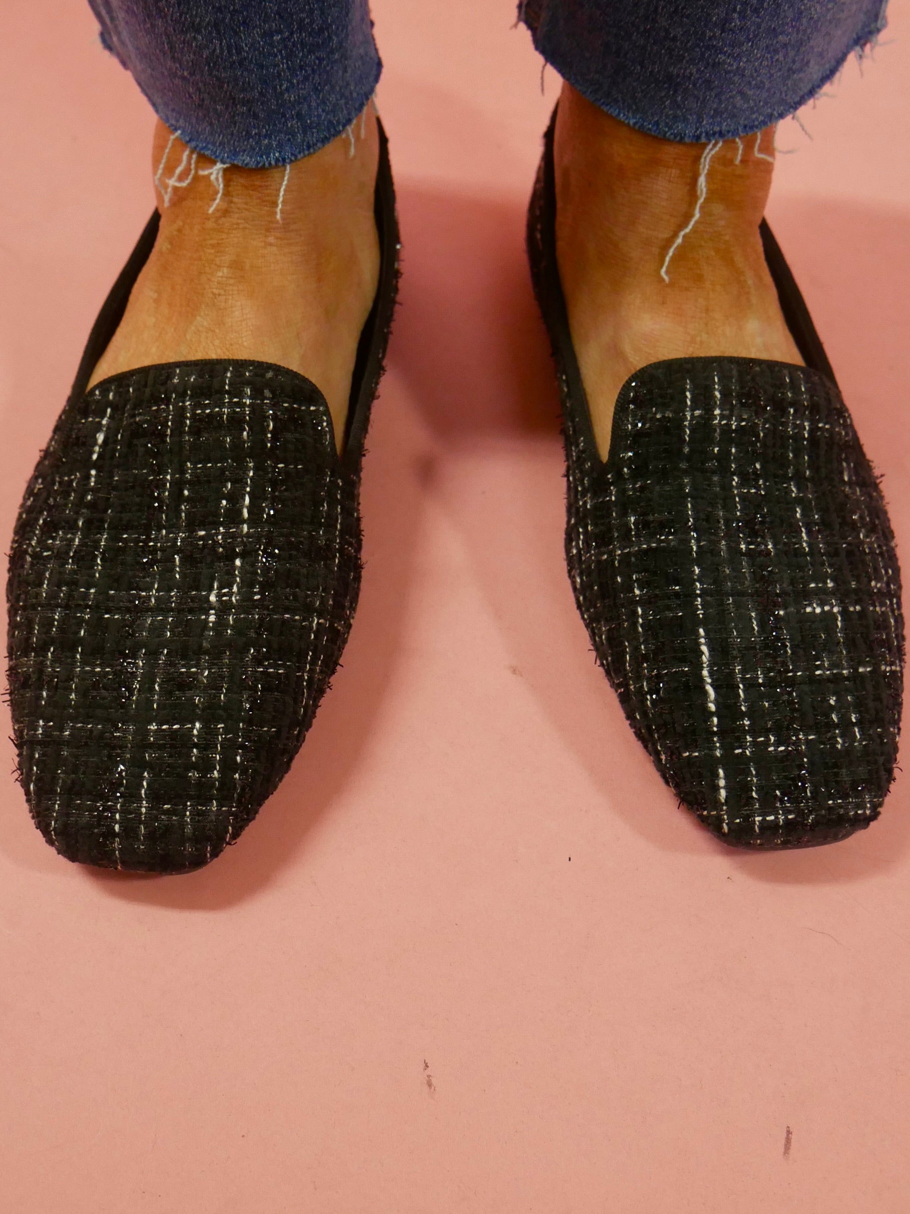 Black Tweed Goody 2 Shoes Flats