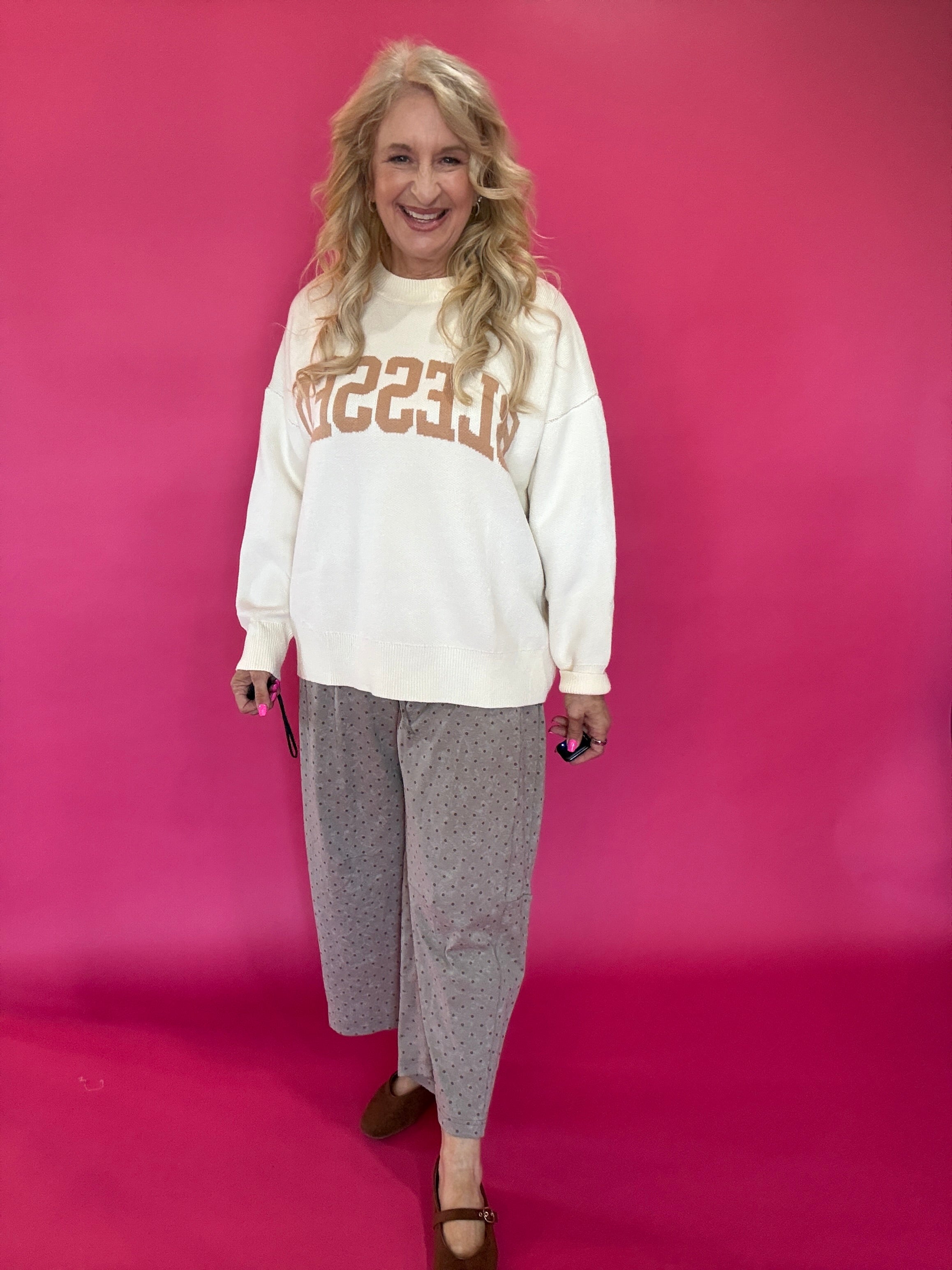 Blessed Cream Oversized Knit Sweater