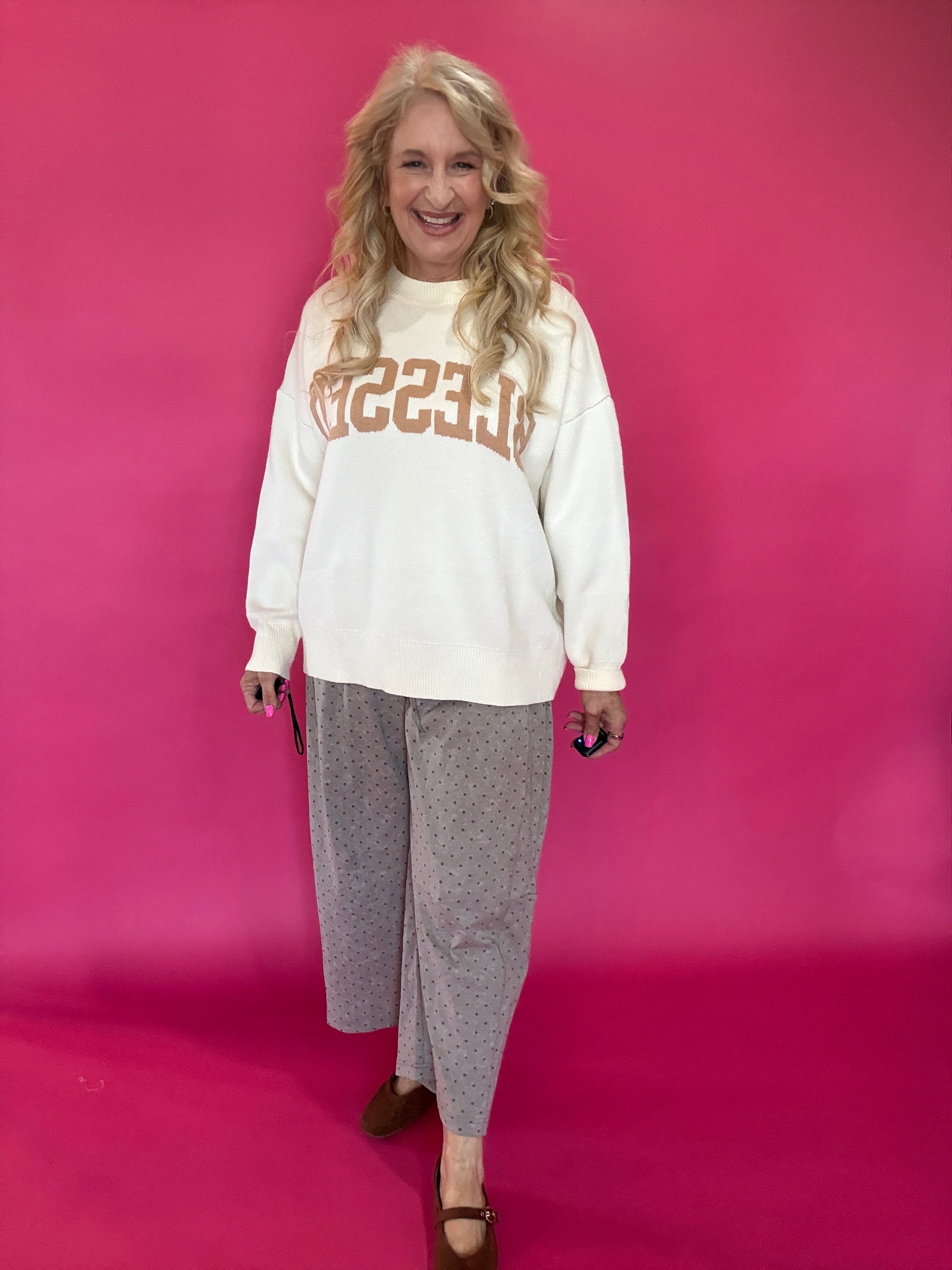 Blessed Cream Oversized Knit Sweater