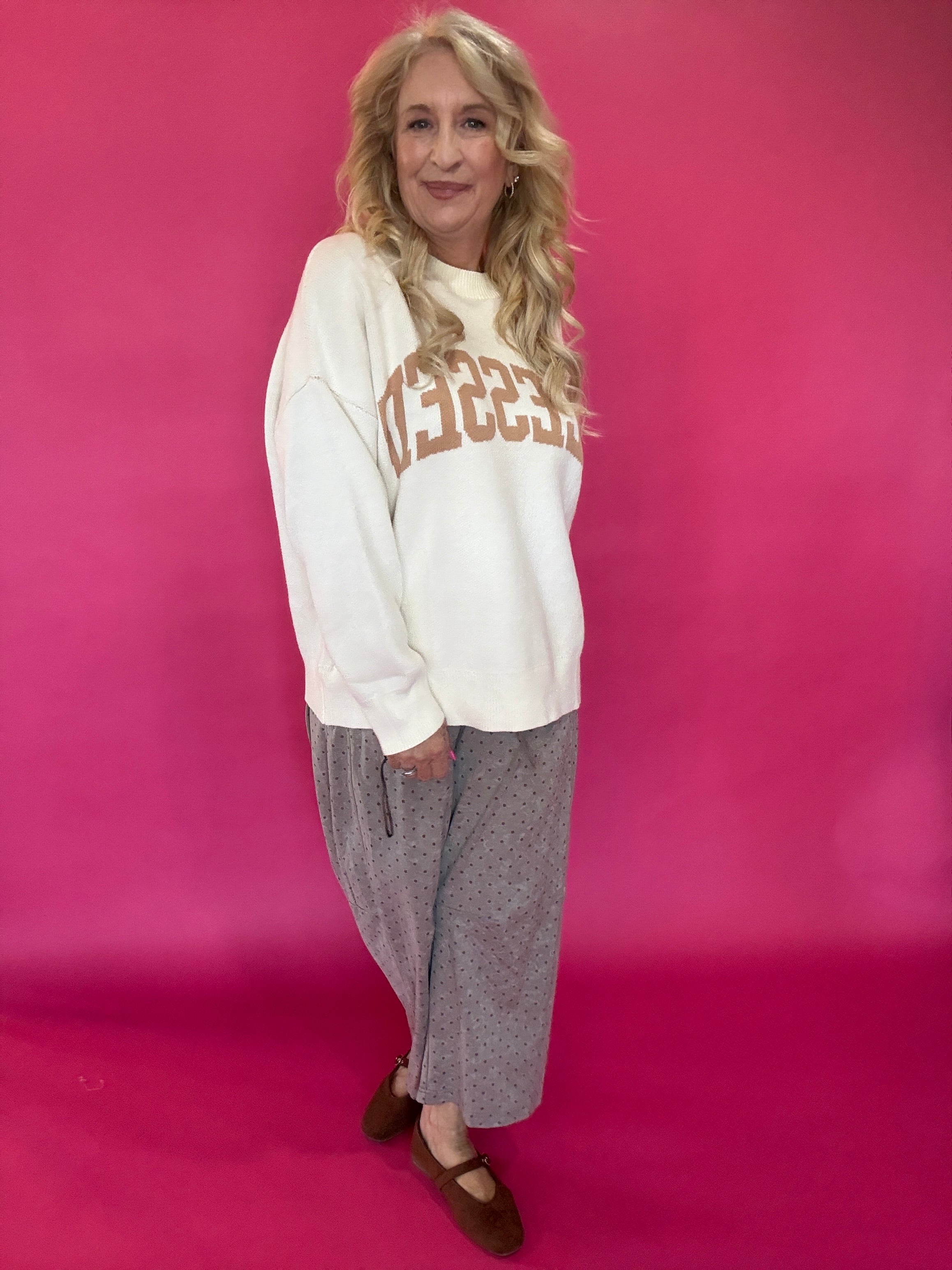 Blessed Cream Oversized Knit Sweater