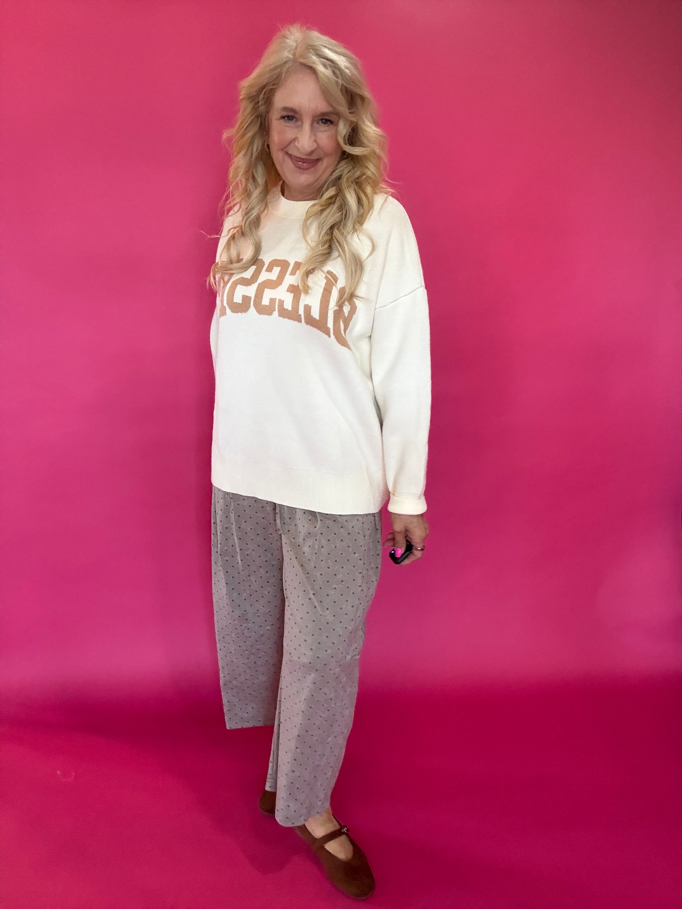 Blessed Cream Oversized Knit Sweater