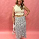 Bloom & Flow Floral Midi Skirt