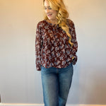 Blossom Breeze Tie-Neck Blouse