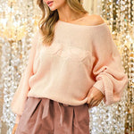 Cozy Chic Cable Knit Sweater in Pink