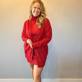 Bold Move Cardigan in Red