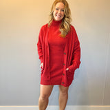 Bold Move Cardigan in Red