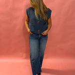 Bold Moves Button Front Sweater Vest