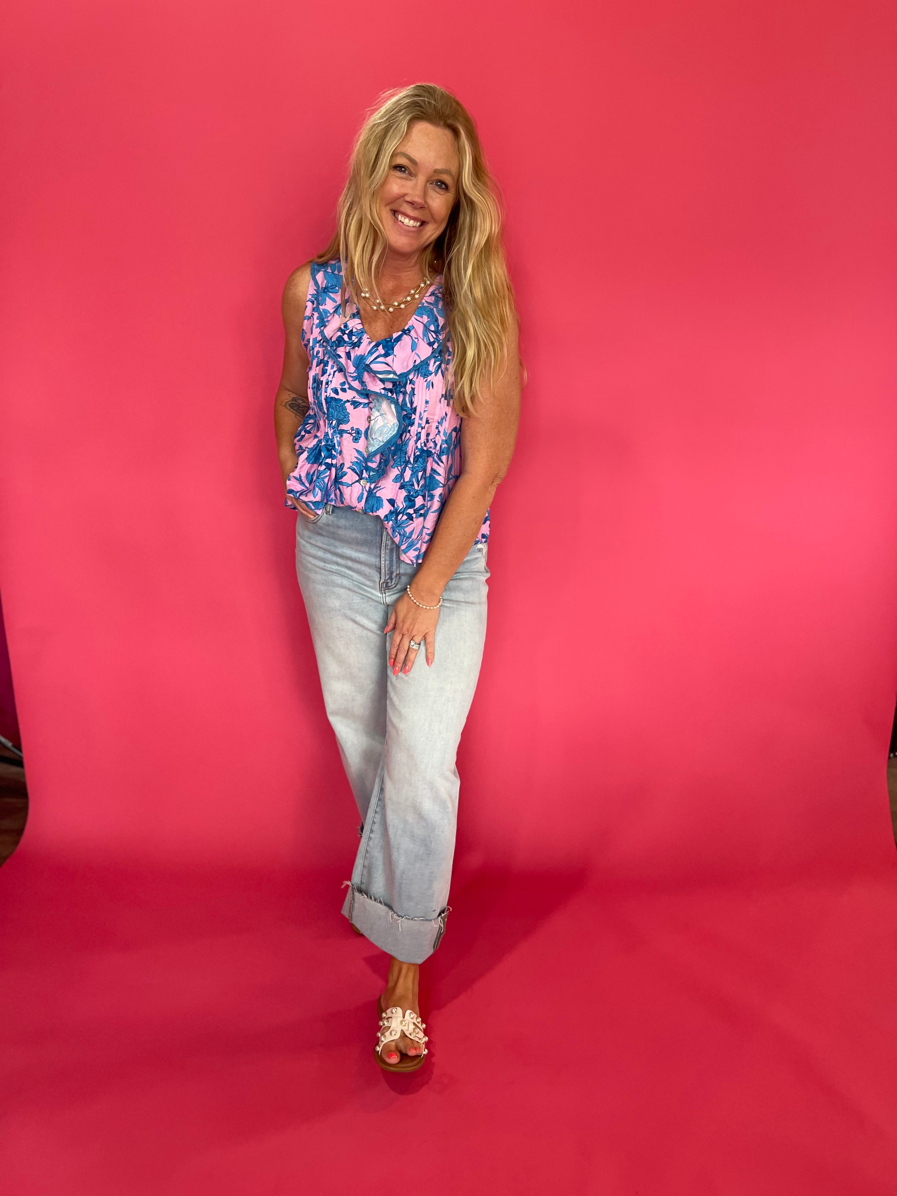 Botanical Garden Ruffle Top