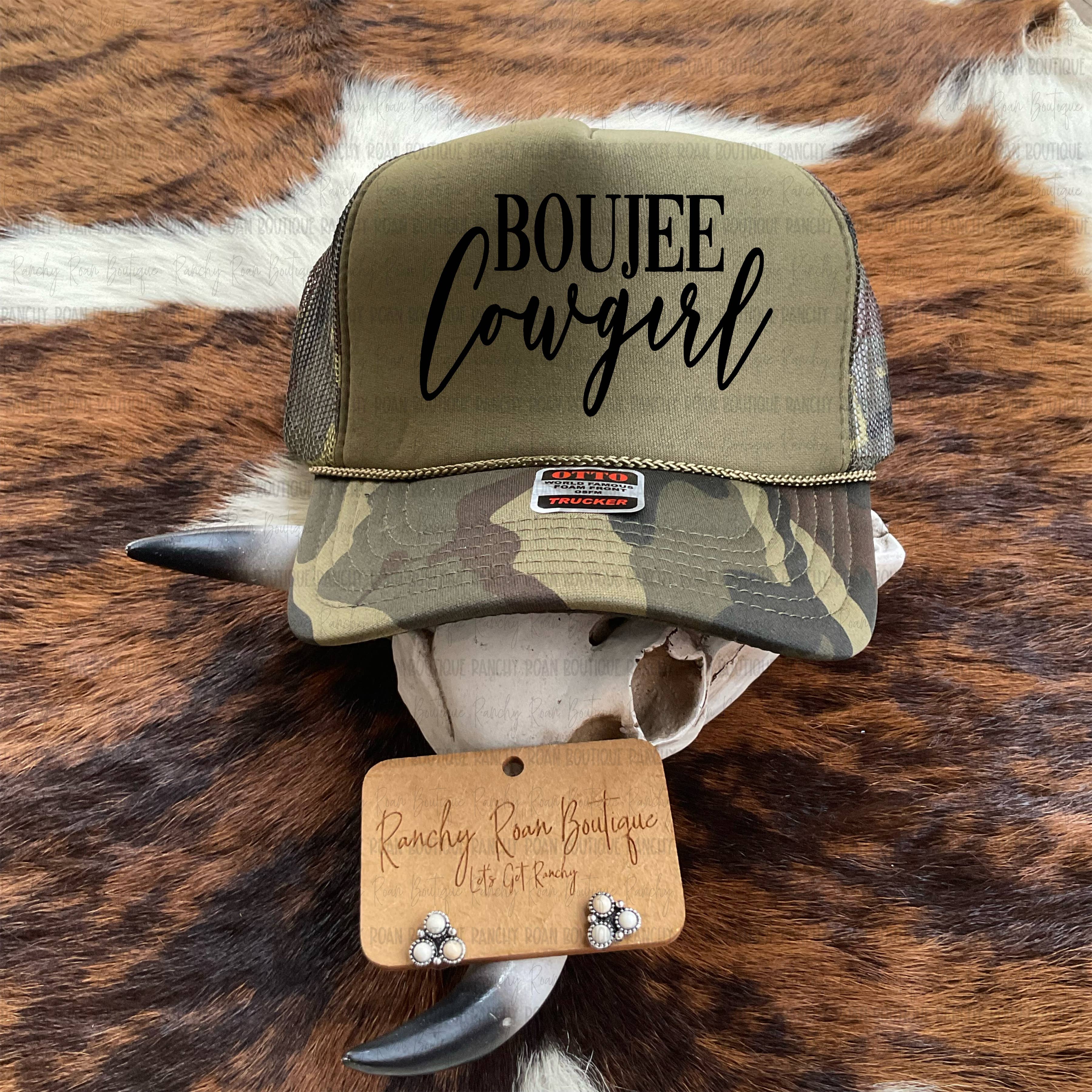 Boujee Cowgirl Western Foam Trucker Hat