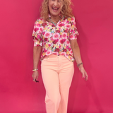 Bouquet of Confidence Puff Sleeve Floral Blouse