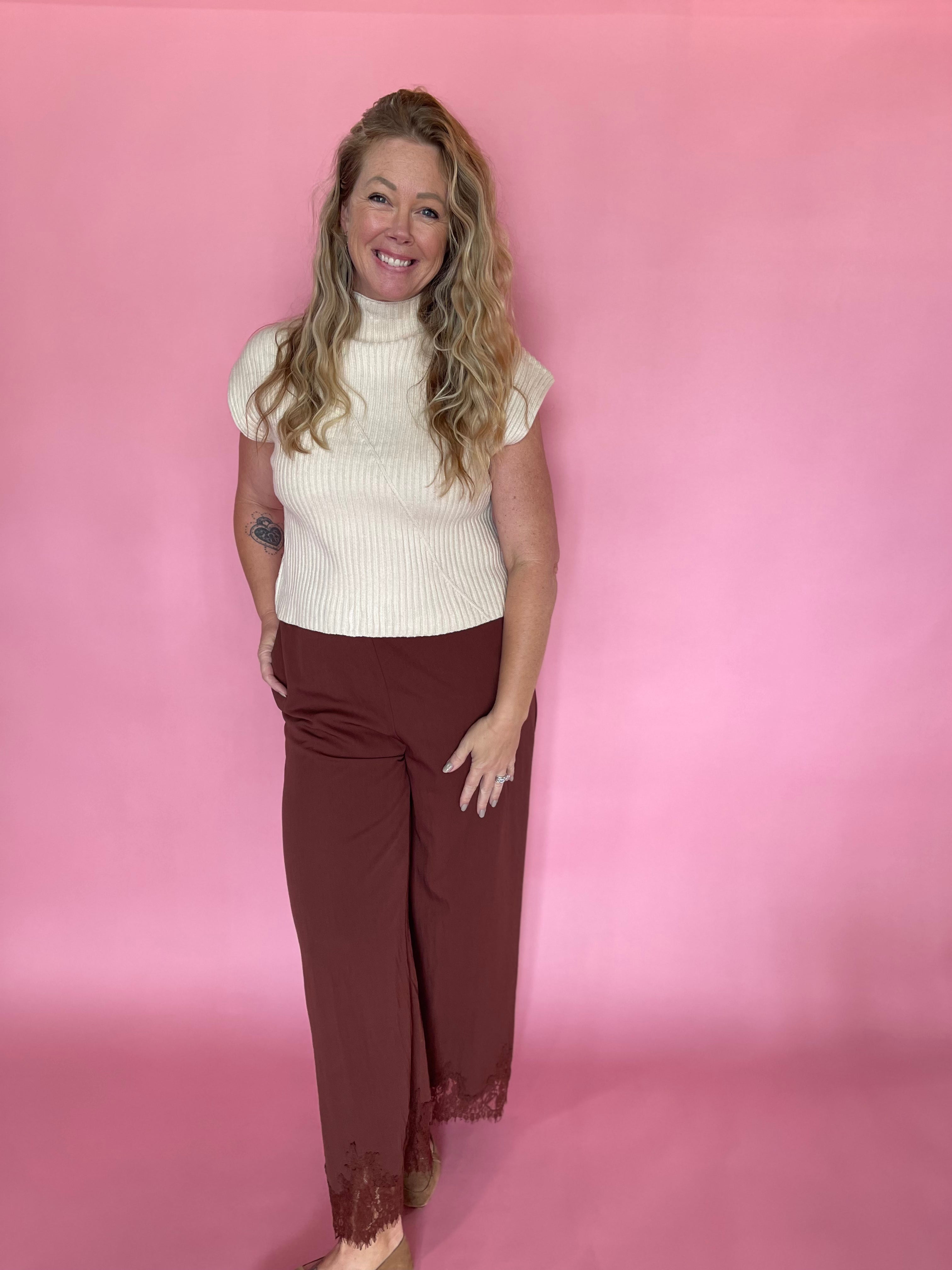 Breezy Days Wide-Leg Pants in Cinnamon