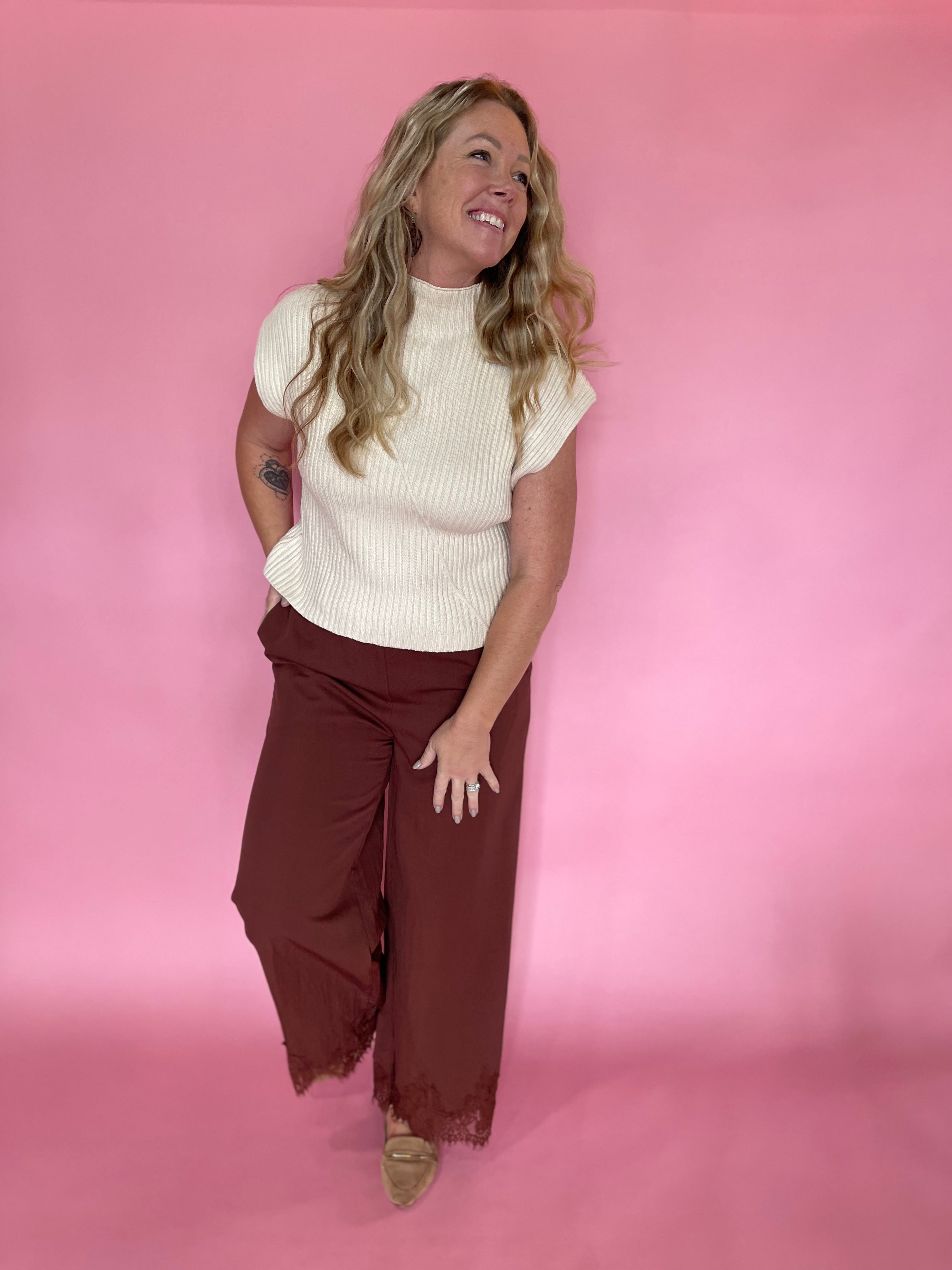 Breezy Days Wide-Leg Pants in Cinnamon