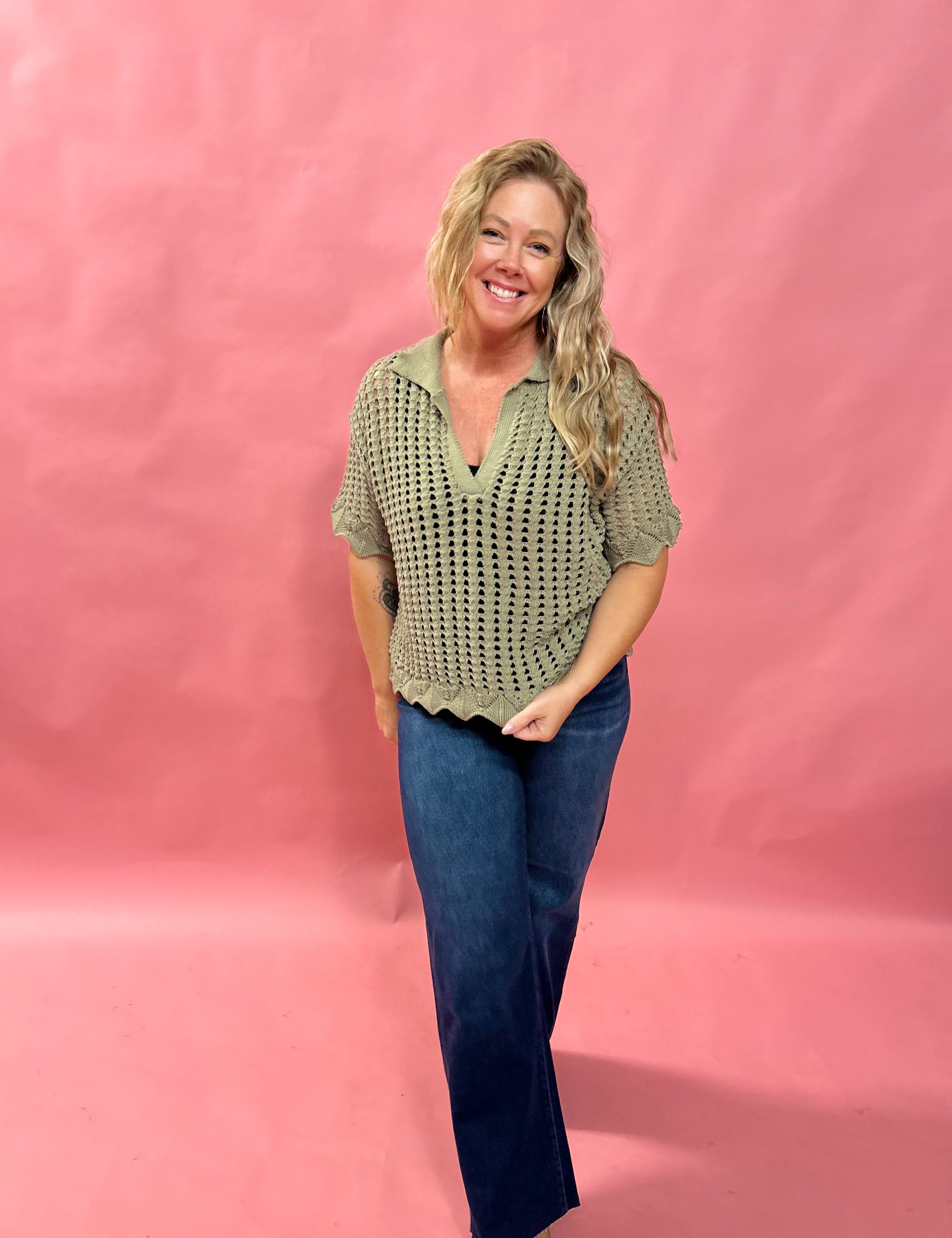 Breezy Texture Knit Sweater