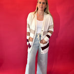 Button Bliss Striped Cardigan