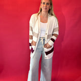 Button Bliss Striped Cardigan