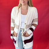 Button Bliss Striped Cardigan