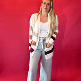 Button Bliss Striped Cardigan