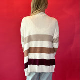 Button Bliss Striped Cardigan
