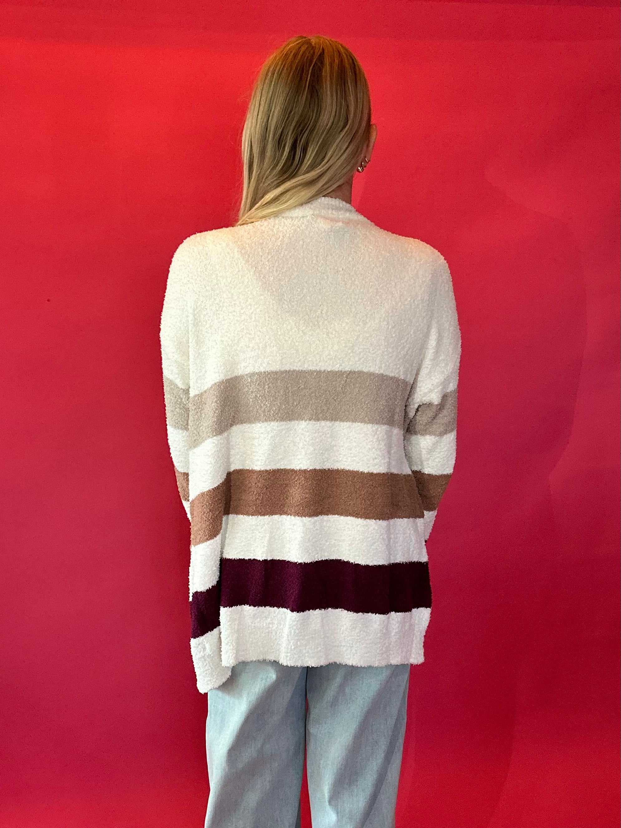 Button Bliss Striped Cardigan