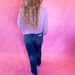 Buttoned Bliss Fluffy Knit Sweater in Pink