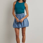 CREW NECK RIBBED KNIT TANK TOP / WL18-1044