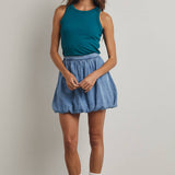 CREW NECK RIBBED KNIT TANK TOP / WL18-1044