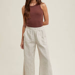 CREW NECK RIBBED KNIT TANK TOP / WL18-1044