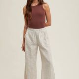 CREW NECK RIBBED KNIT TANK TOP / WL18-1044