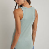 CREW NECK RIBBED KNIT TANK TOP / WL18-1044