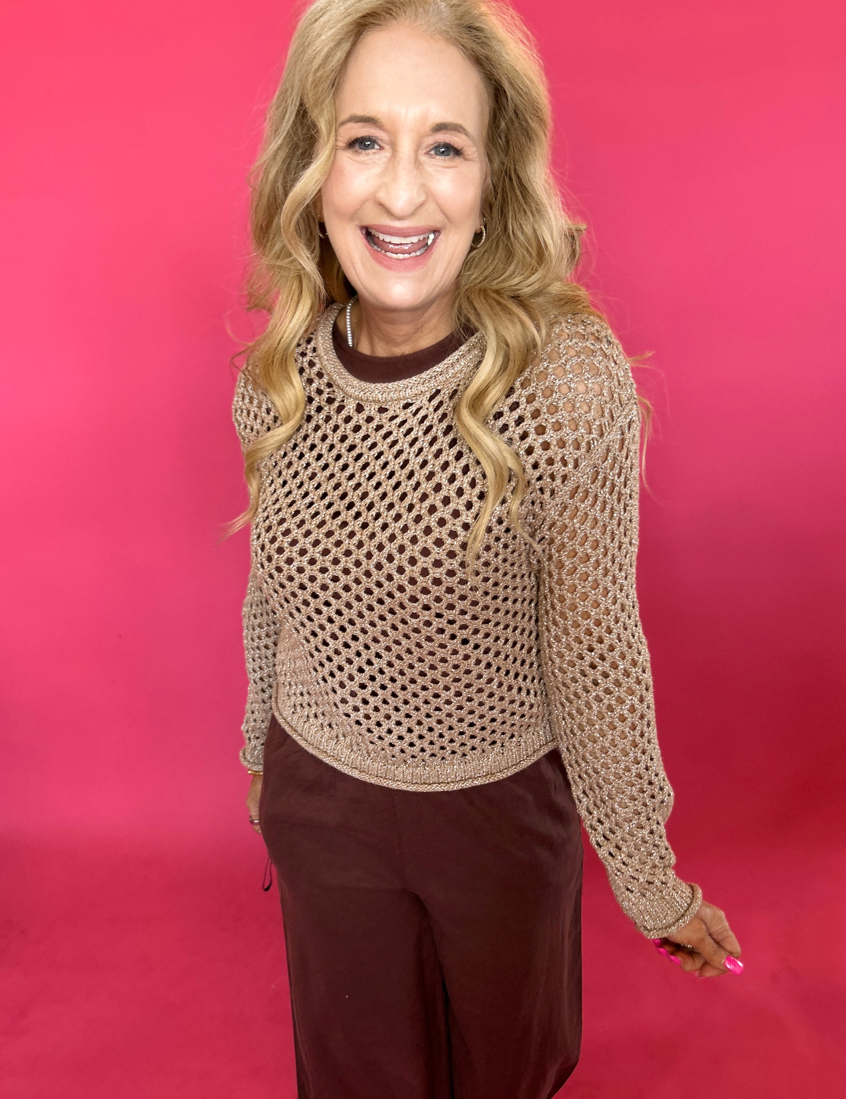 Cala Shimmer Crochet Sweater (ZSupply) - Shabby 2 Chic Boutiques