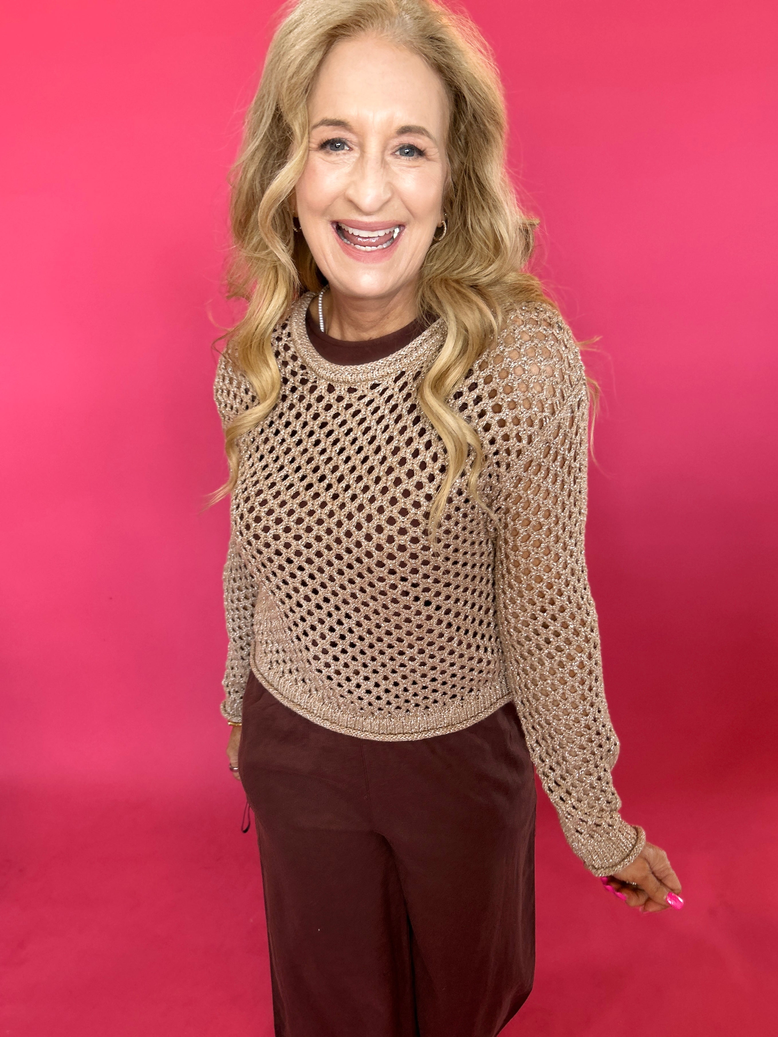 Cala Shimmer Crochet Sweater (ZSupply) - Shabby 2 Chic Boutiques