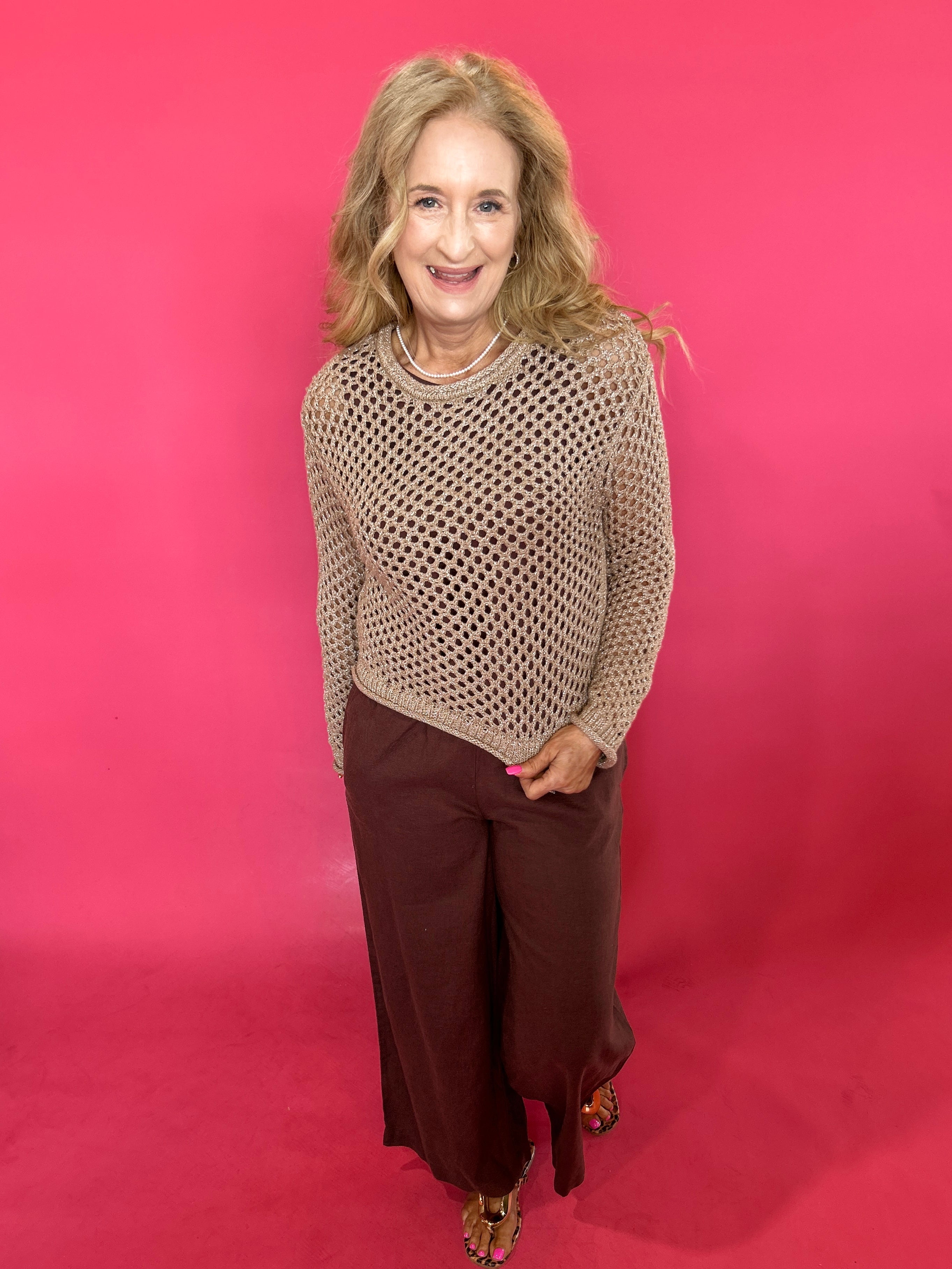 Cala Shimmer Crochet Sweater (ZSupply) - Shabby 2 Chic Boutiques