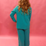 Cambria Gauze Top in Cabana Green