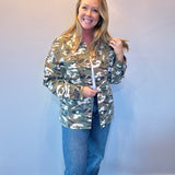 Camo Chest Pockets Loose Jean Jacket