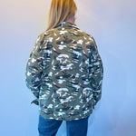 Camo Chest Pockets Loose Jean Jacket