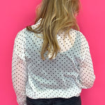 Cecilia Polka Dot Button-Up Blouse in Ivory - Shabby 2 Chic Boutiques