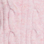 Chalet Charm Cable Knit Zip Jacket in Pink