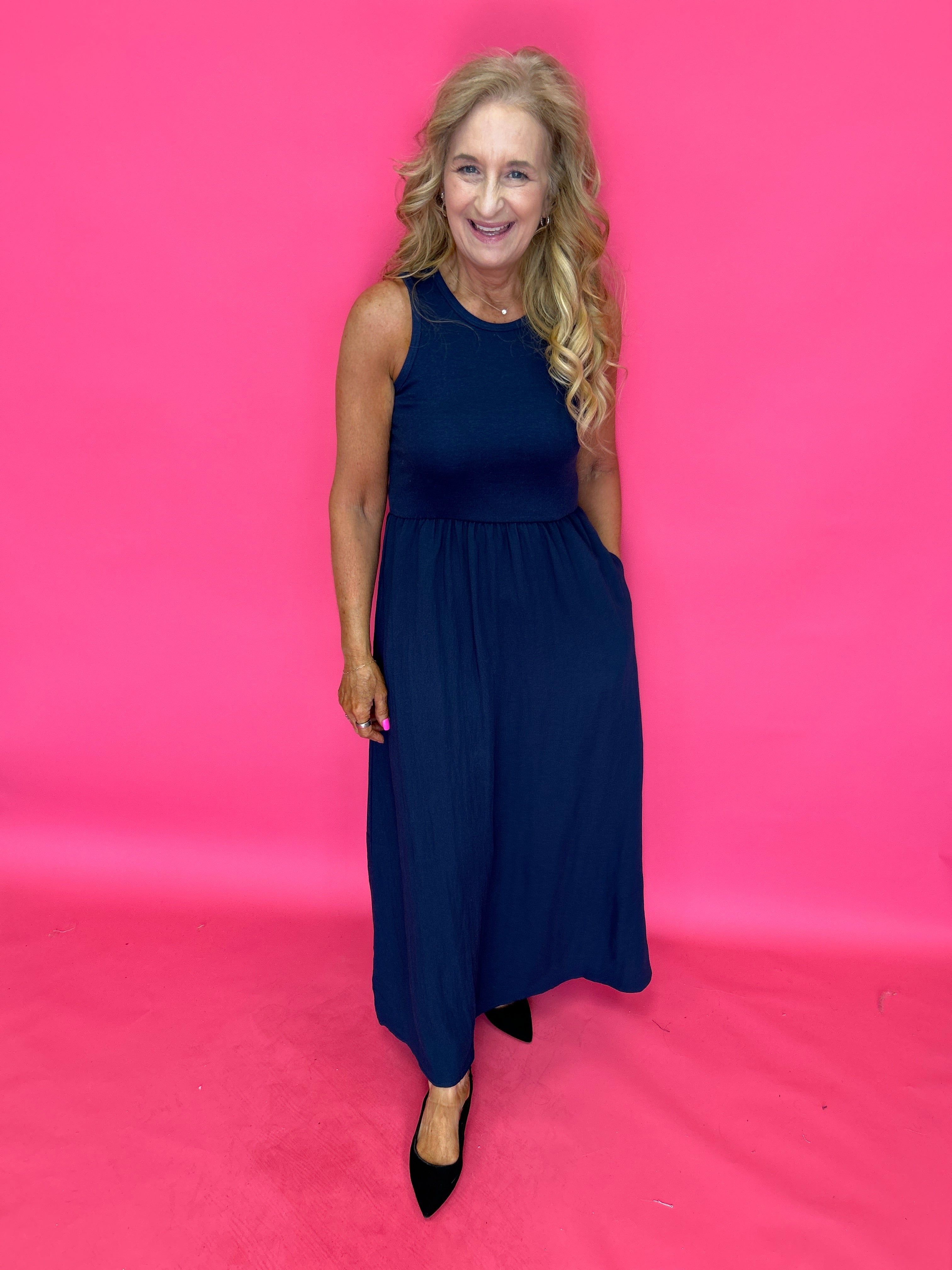 Charlotte Midi Dress in Eclipse (ZSupply) - Shabby 2 Chic Boutiques