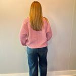 Chenille V-Neck Button Cardigan in Pink - Shabby 2 Chic Boutiques