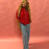 Cherie Cardigan in Red