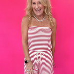 Cherry On Top Striped Romper