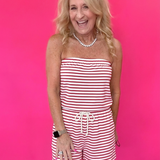 Cherry On Top Striped Romper